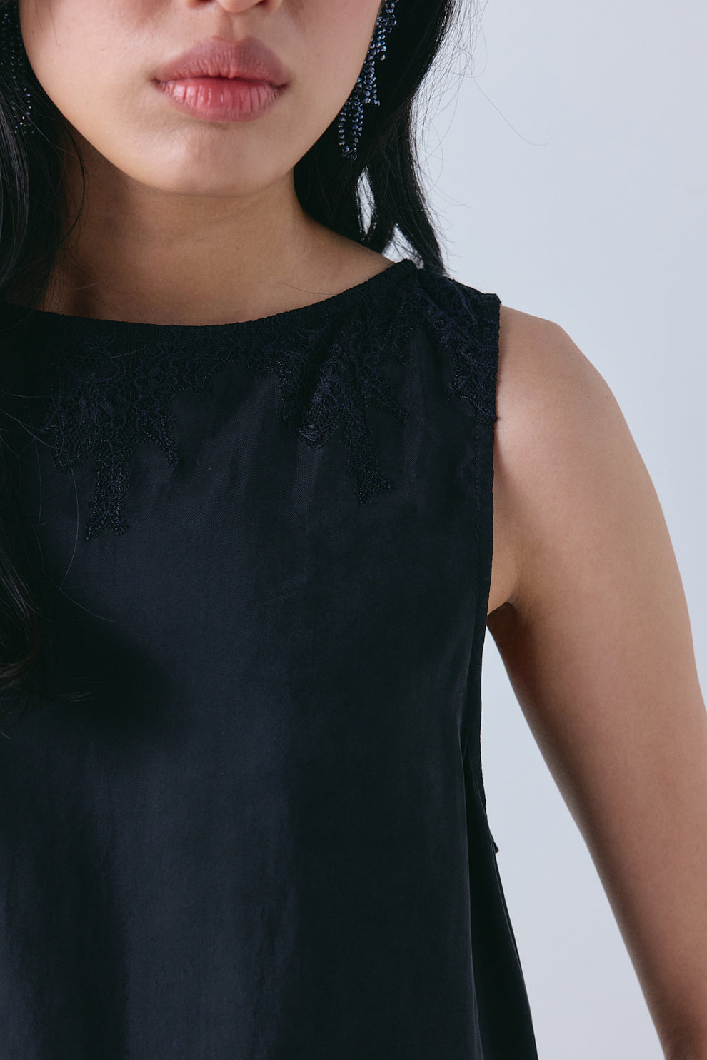 Sylvie Lace Top Black 