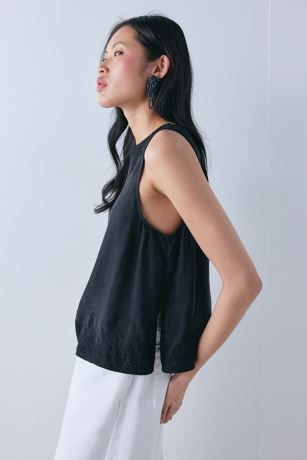 Sylvie Lace Top Black 