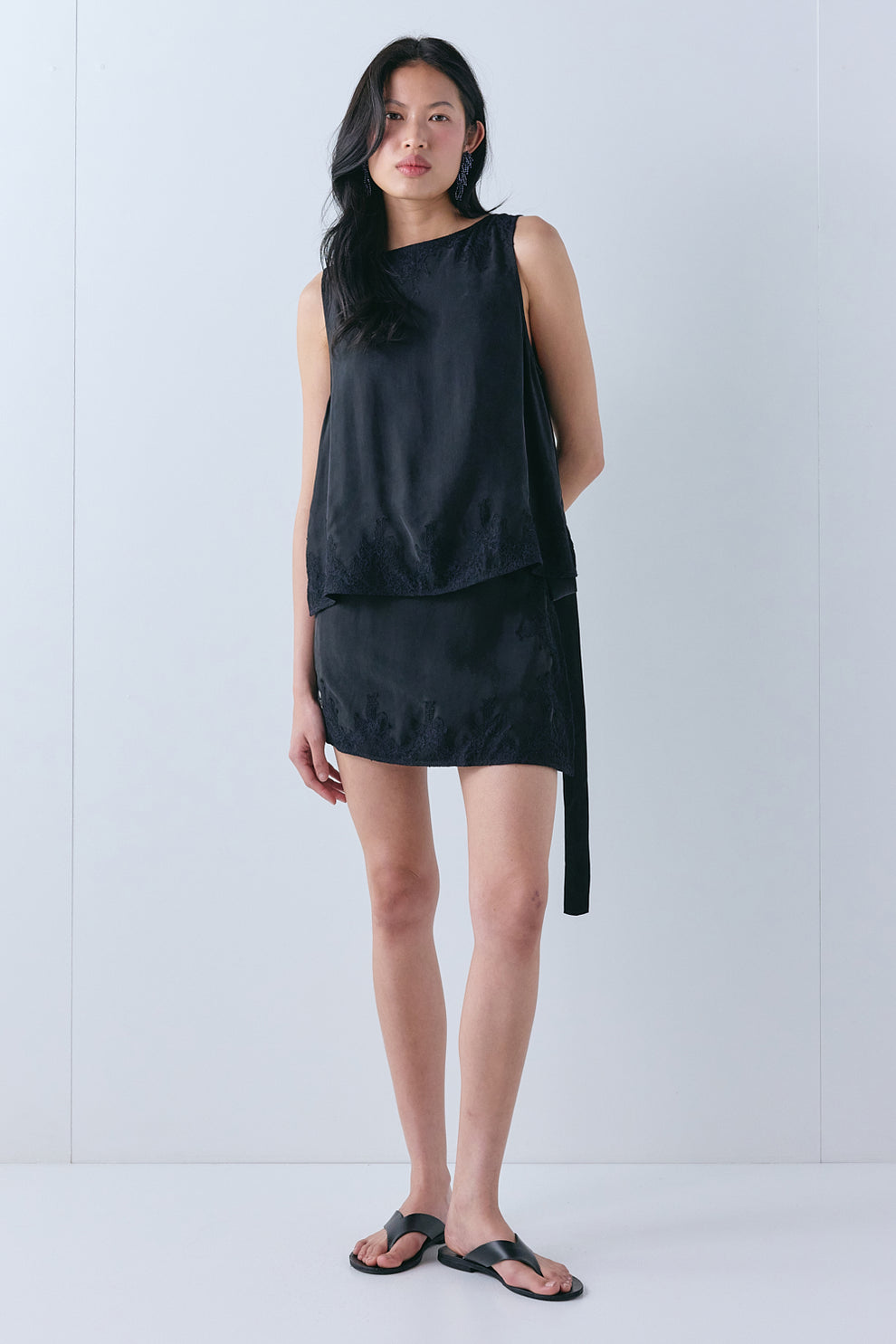 Sylvie Lace Top Black 