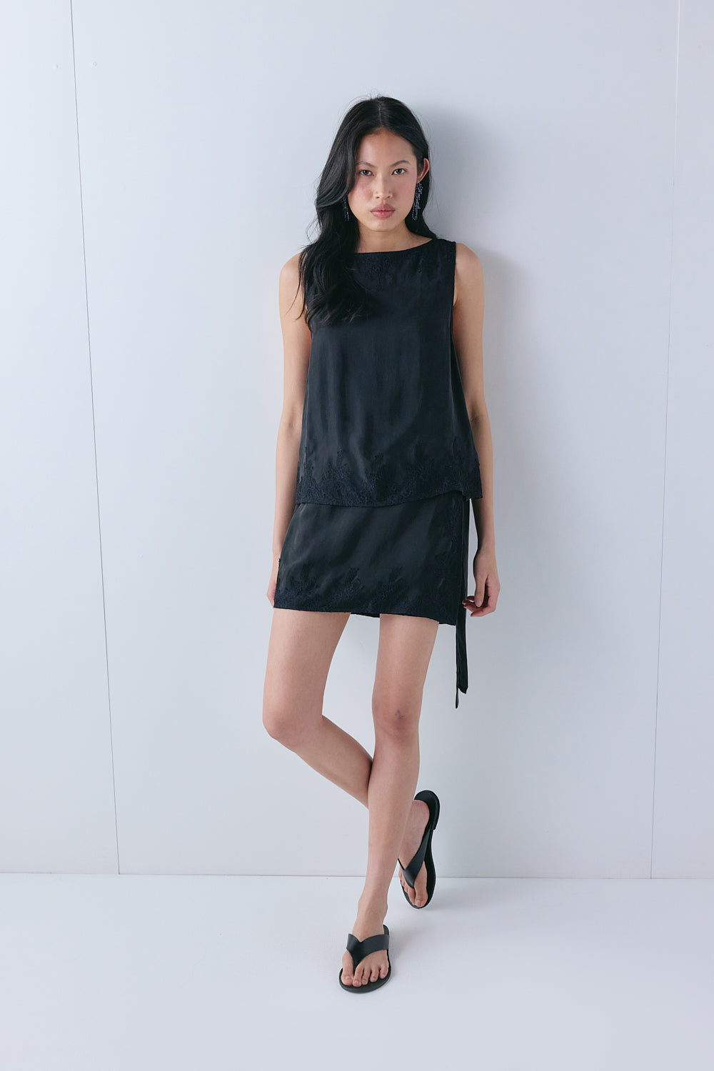 Sylvie Lace Top Black 