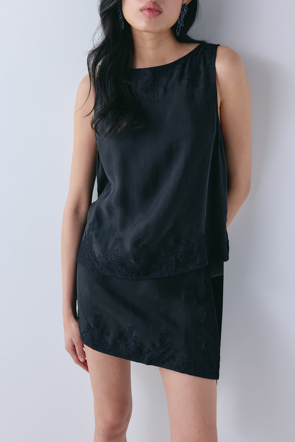 Sylvie Lace Top Black 