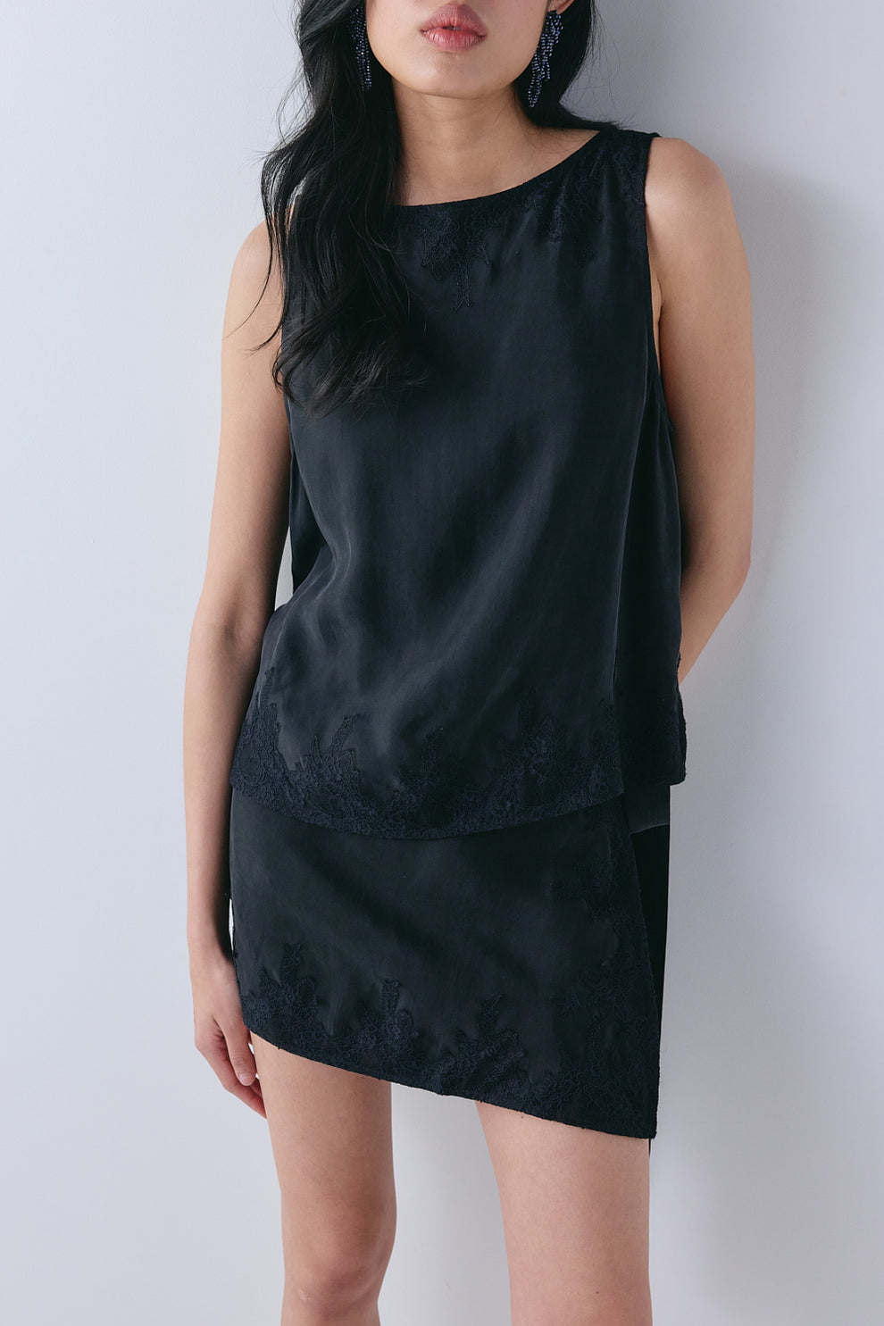 Nova Lace Mini Skirt Black