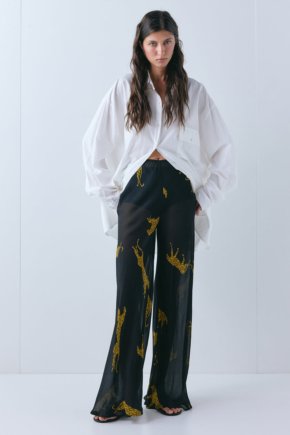 Jordan Sheer Pants Cheetah