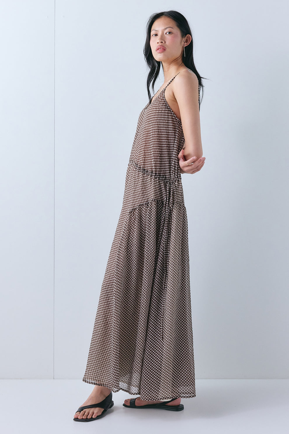 Jac Maxi Dress Chocolate Polka Dot