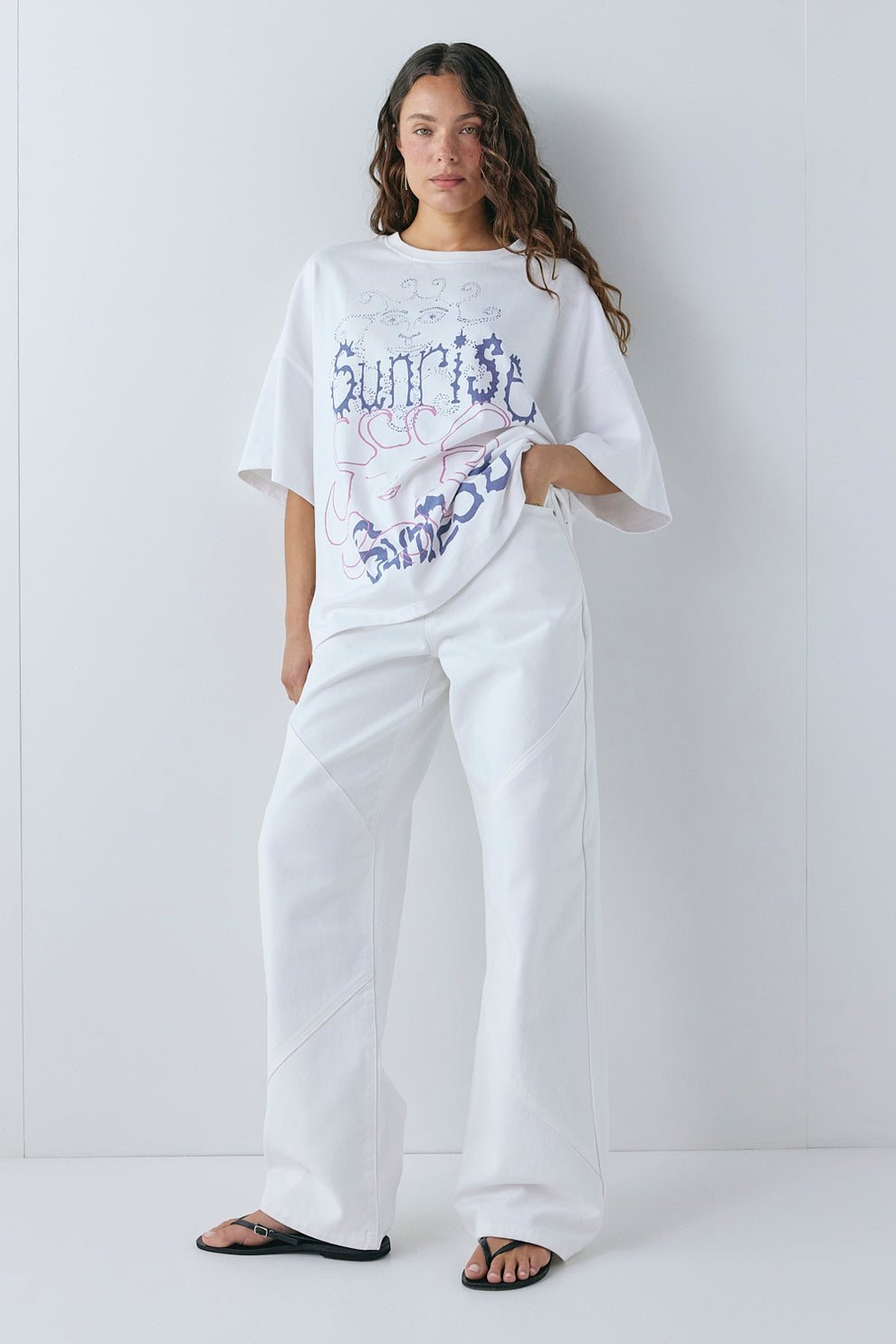 Malone High Rise Denim Jeans White