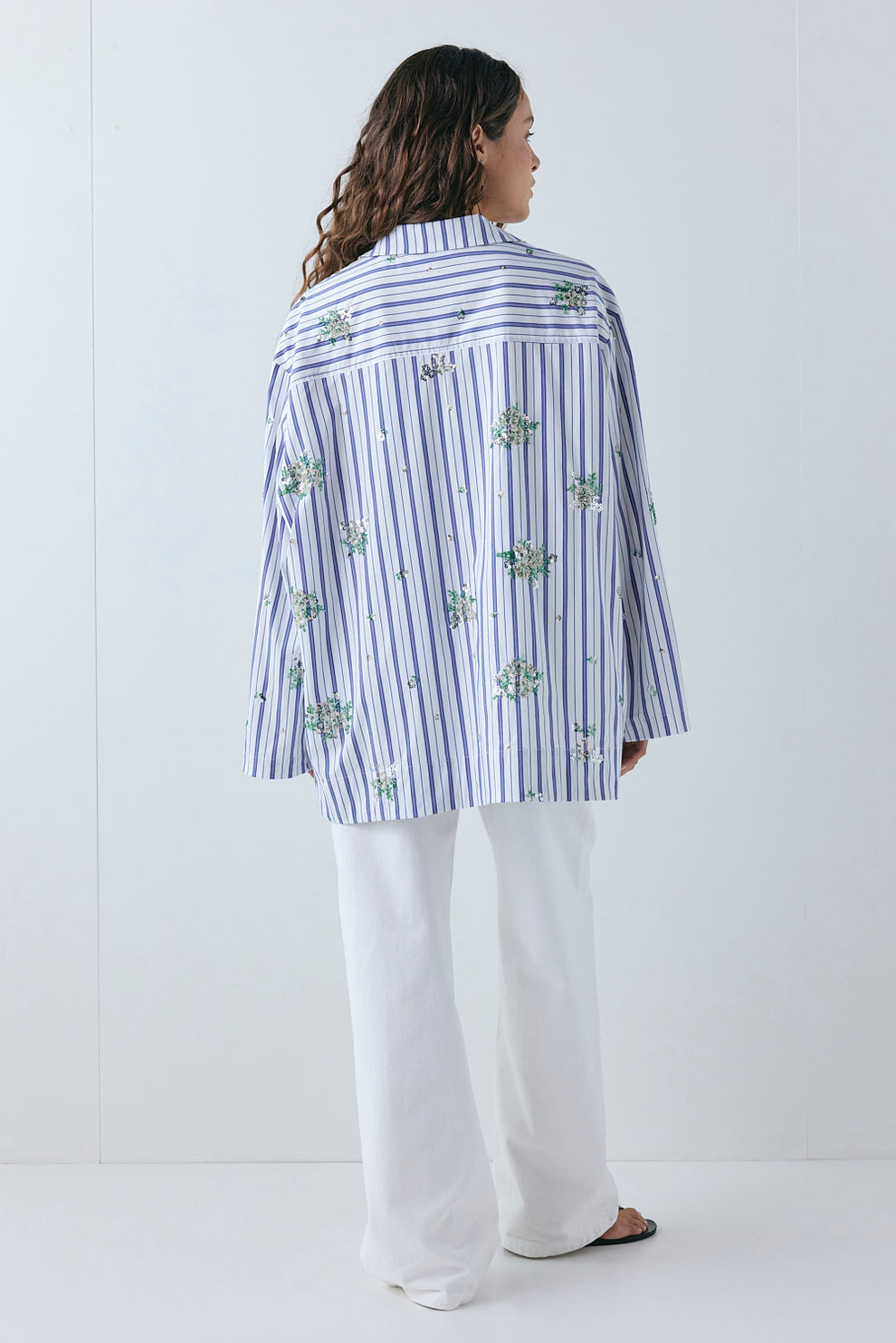 Noah Sequin Shirt Blue Stripe