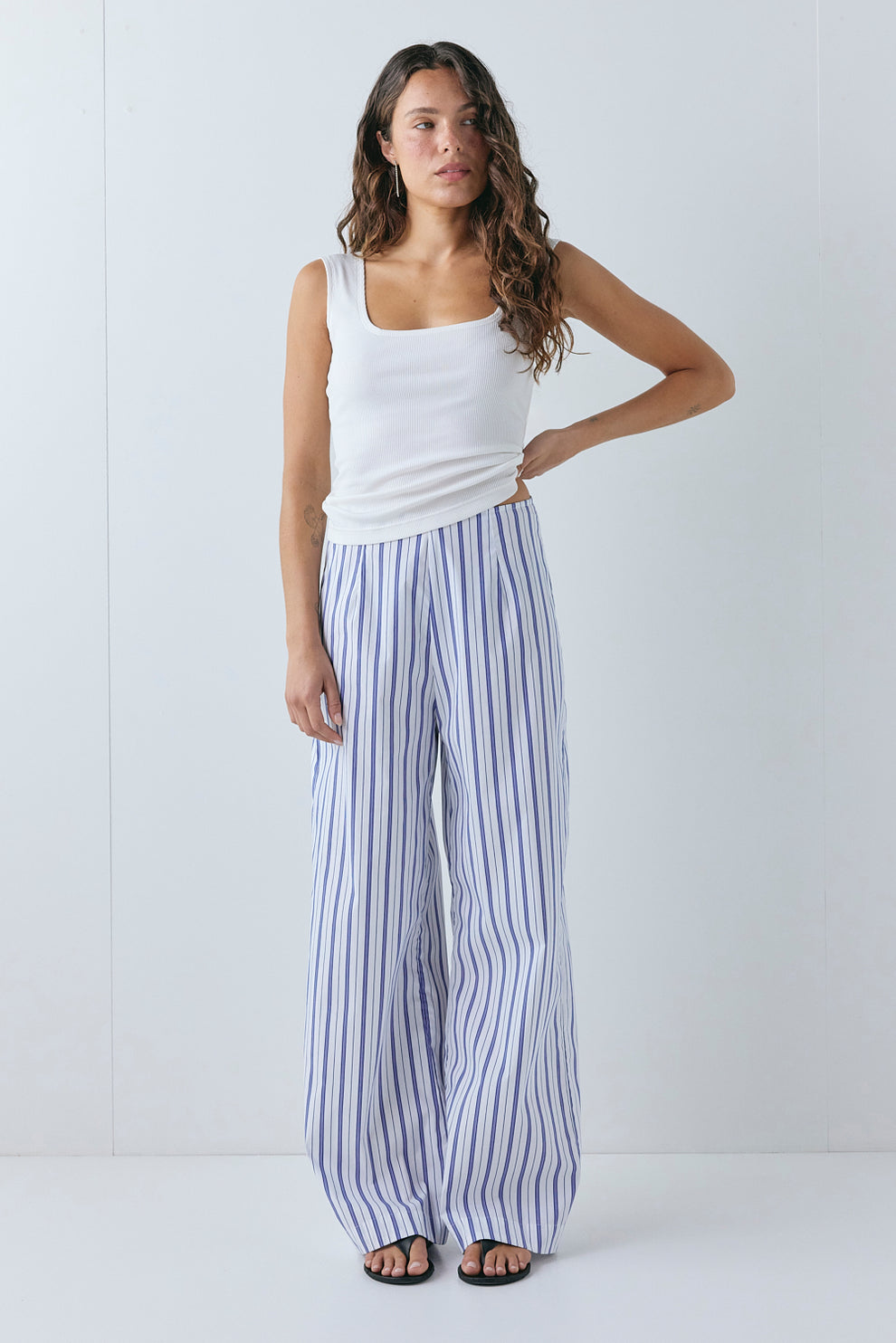 Luca Pants Blue Stripe - size:Stephanie:AU 6 / US 2