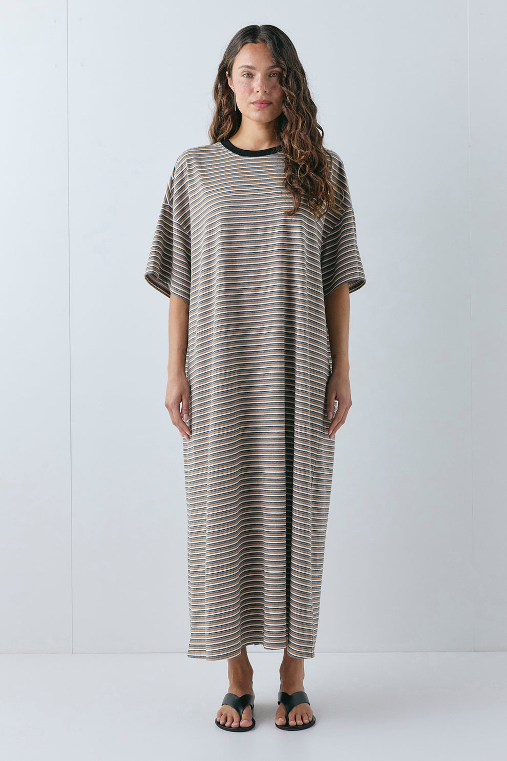 Willow Maxi Dress Tan Stripe - size:Stephanie:AU 6 / US 2