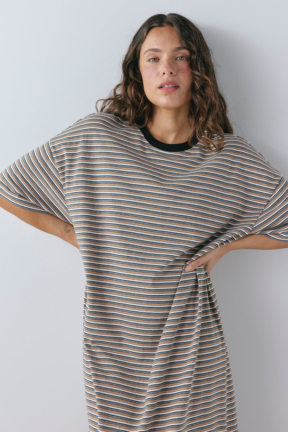 Willow Maxi Dress Tan Stripe