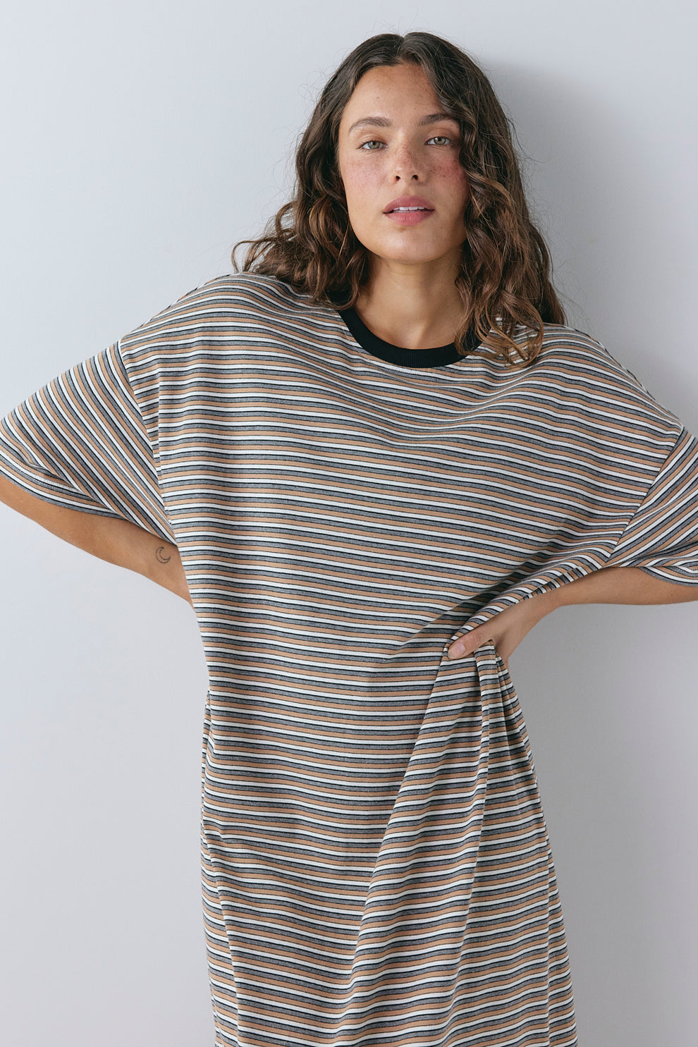 Willow Maxi Dress Tan Stripe