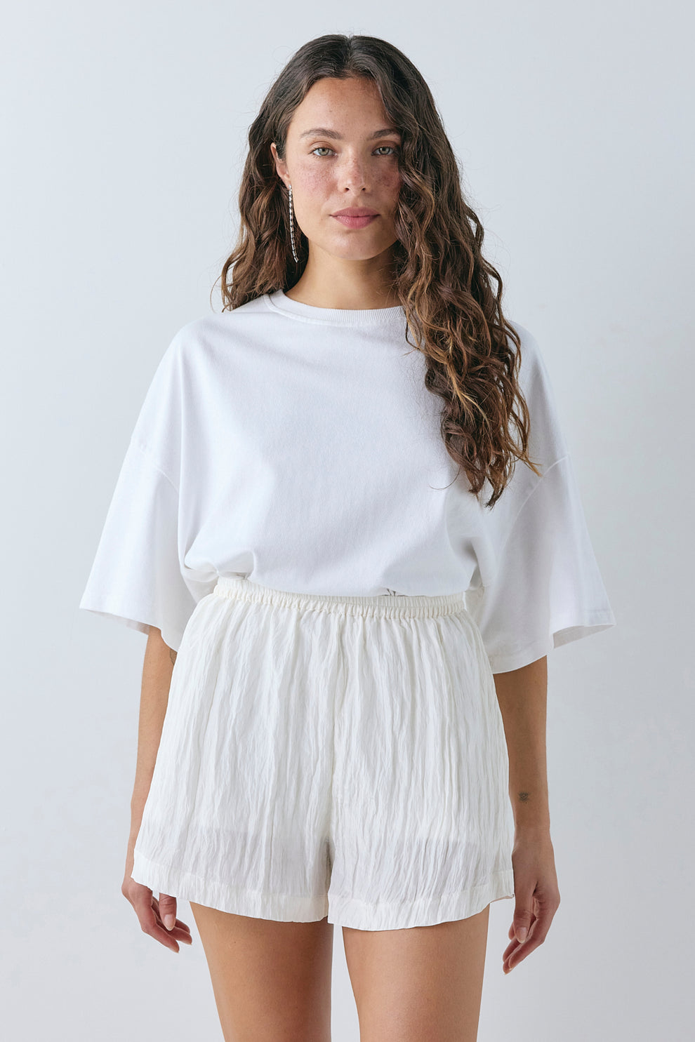 Annika Shorts Crinkle Cream 