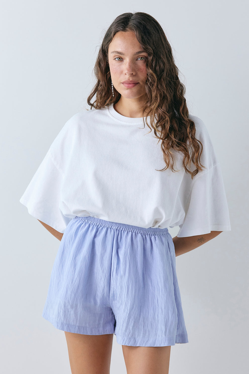 Annika Shorts Crinkle Blue - size:Stephanie:AU 6 / US 2