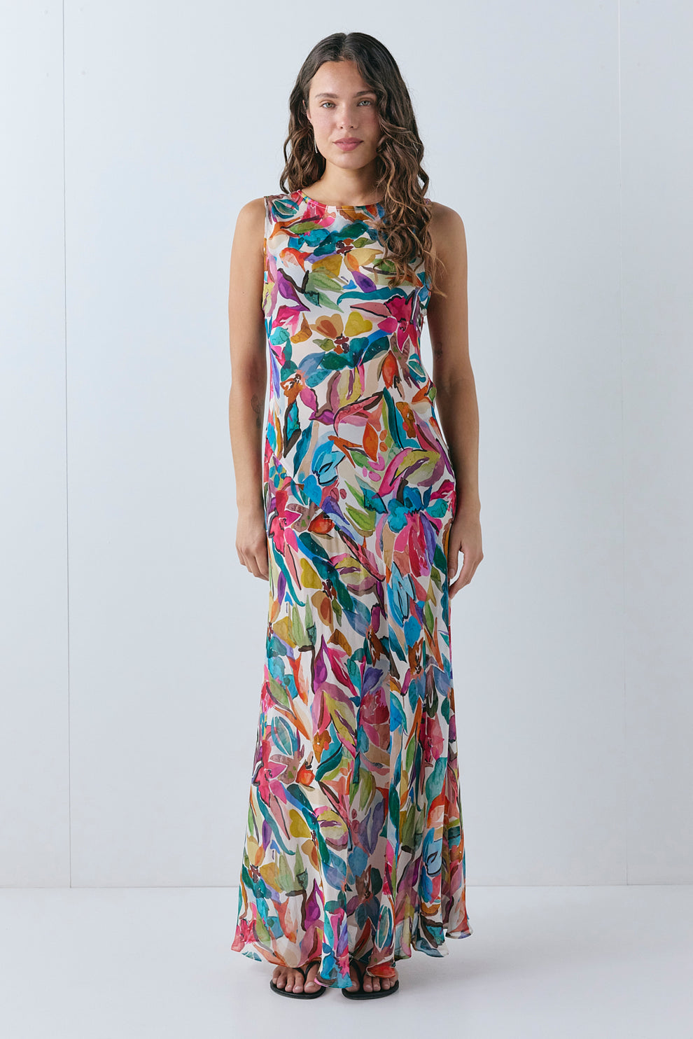 Mina Sheer Maxi Dress Fresco - size:Stephanie:AU 6 / US 2