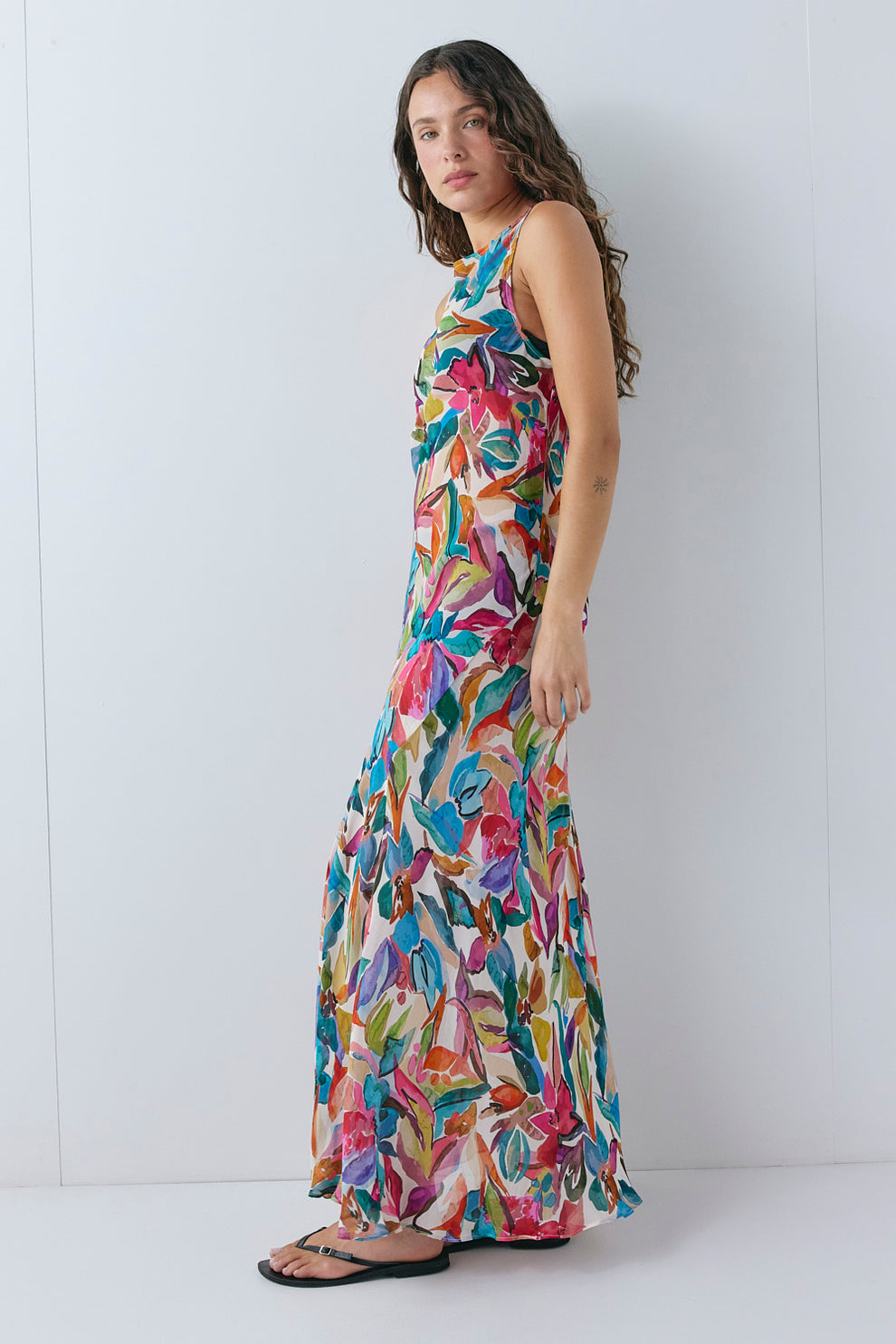 Mina Sheer Maxi Dress Fresco