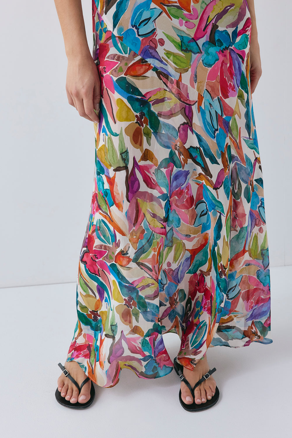 Mina Sheer Maxi Dress Fresco