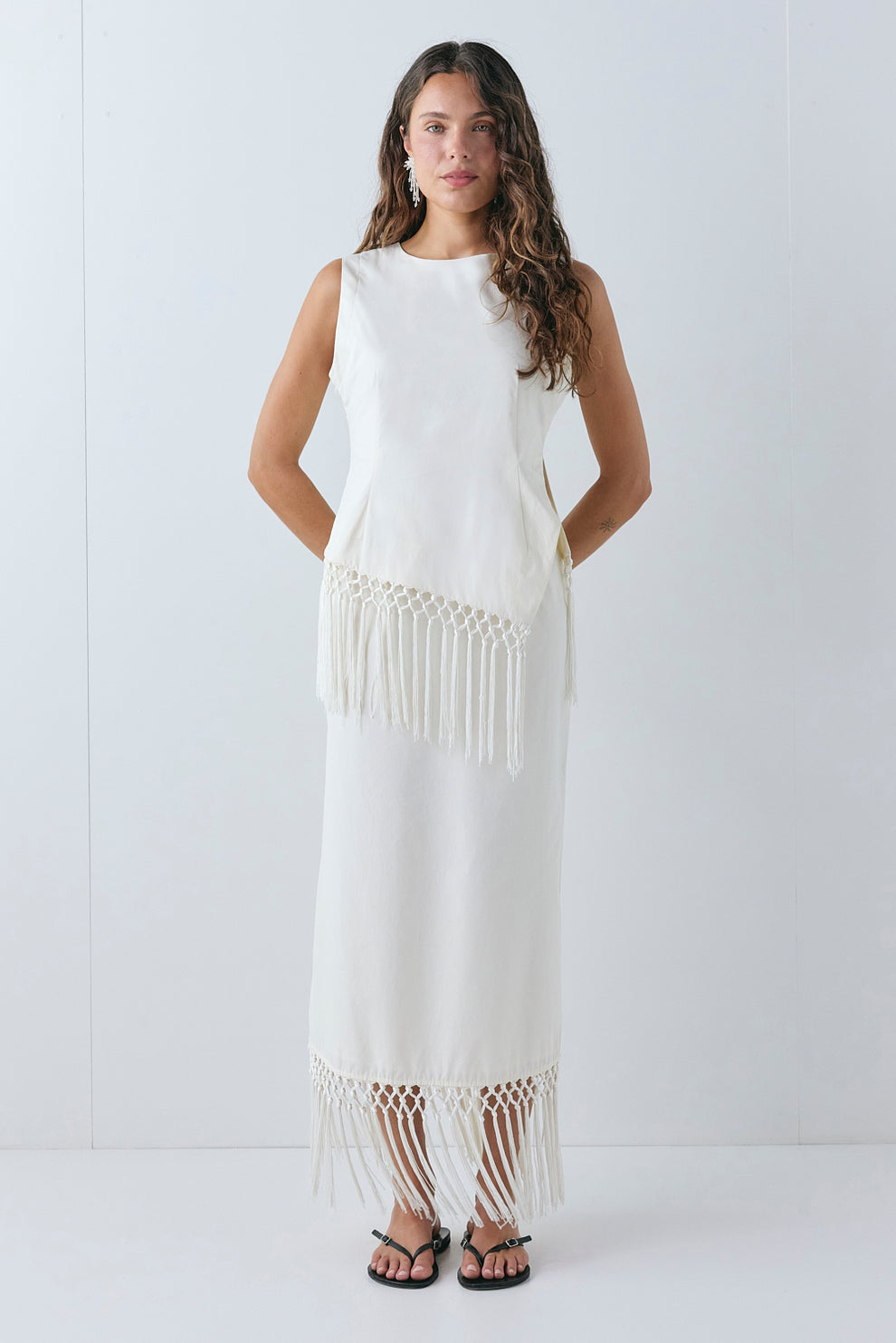 Billie Midi Skirt Cream 