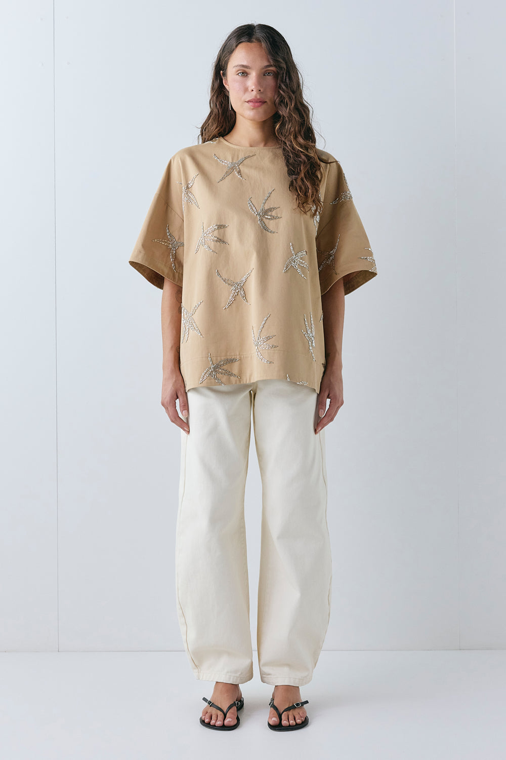 Arlie Beaded Top Palm