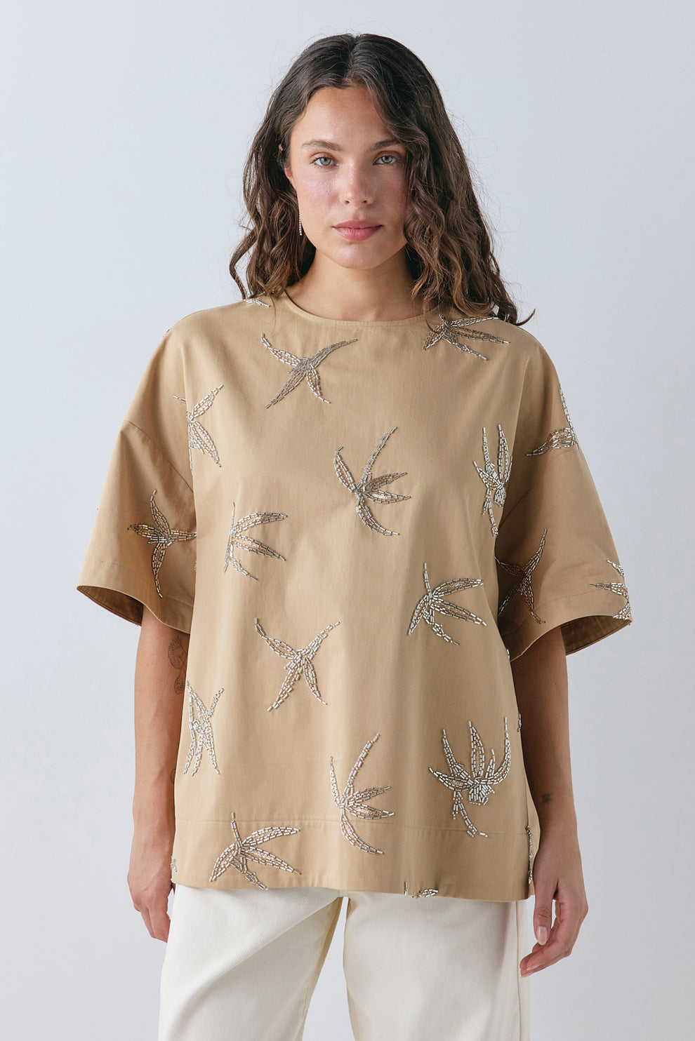 Arlie Beaded Top Palm