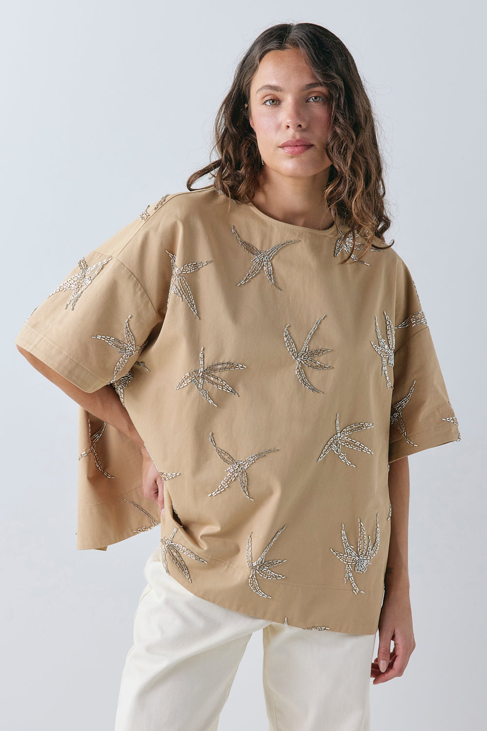 Arlie Beaded Top Palm