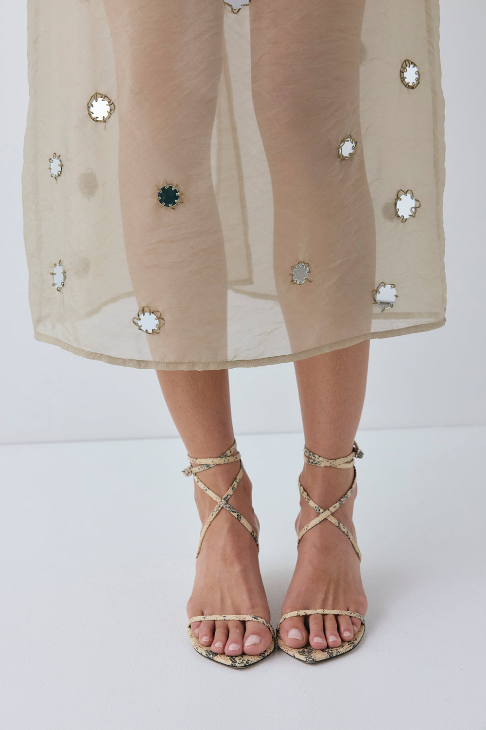 Lucent Midi Skirt Taupe 