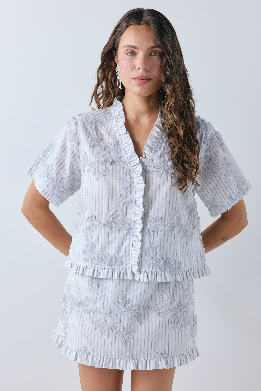 Rhode Skirt Blue Stripe