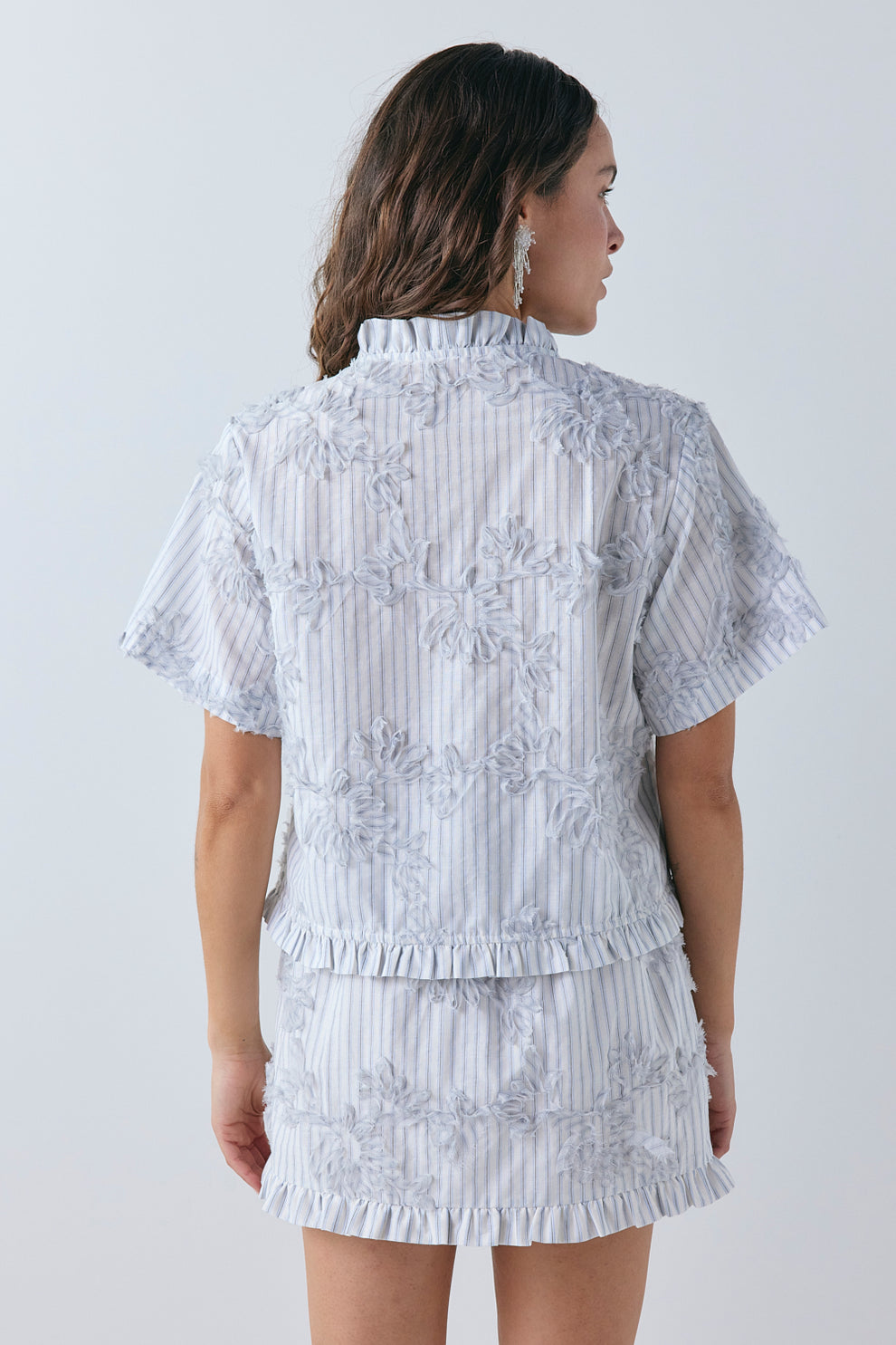Piper Sheer Top Blue Stripe 