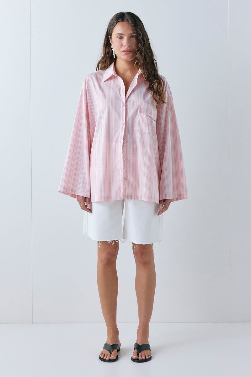 Vale Shirt Pink Stripe - size:Stephanie:AU 6 / US 2