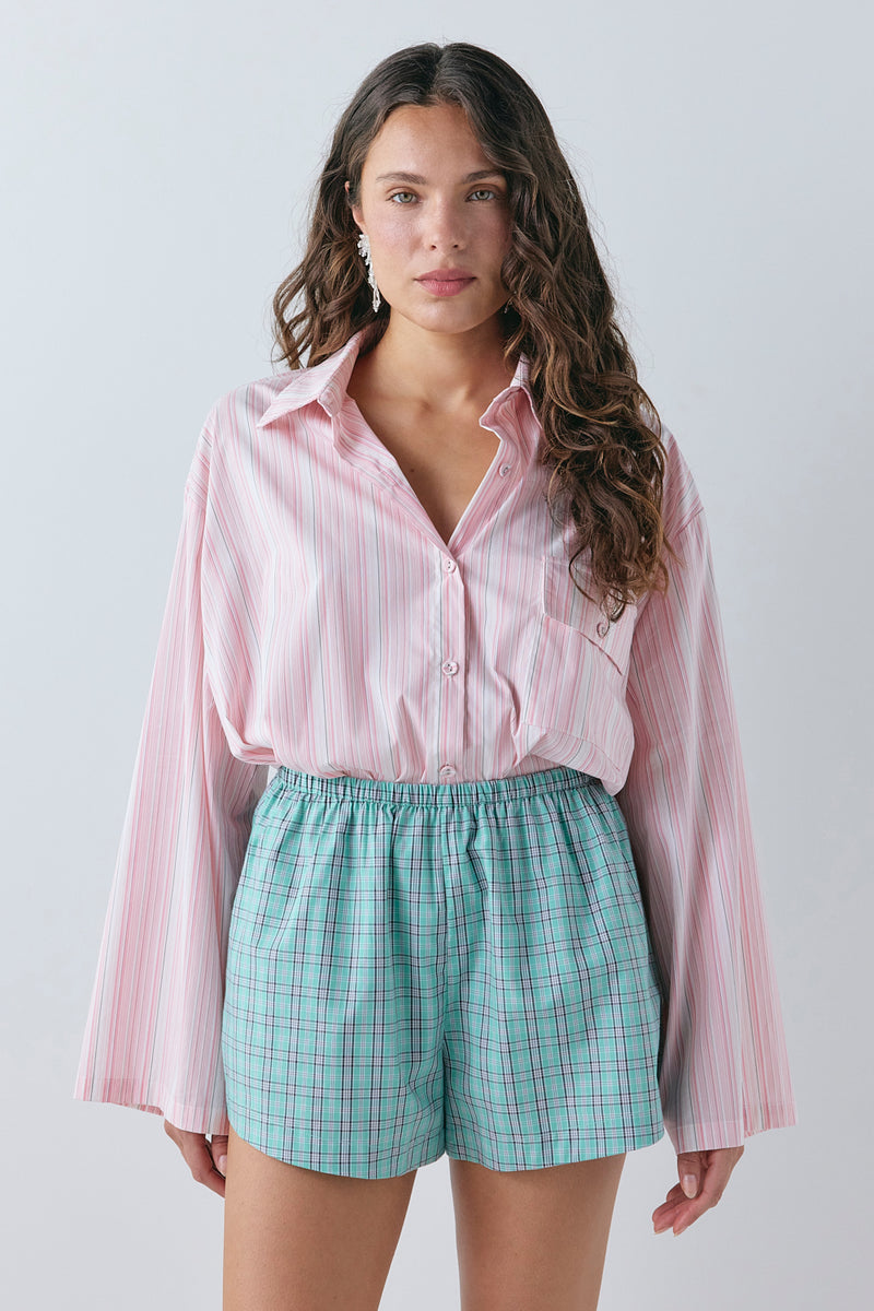 Helena Shorts Mint Check - size:Stephanie:AU 6 / US 2