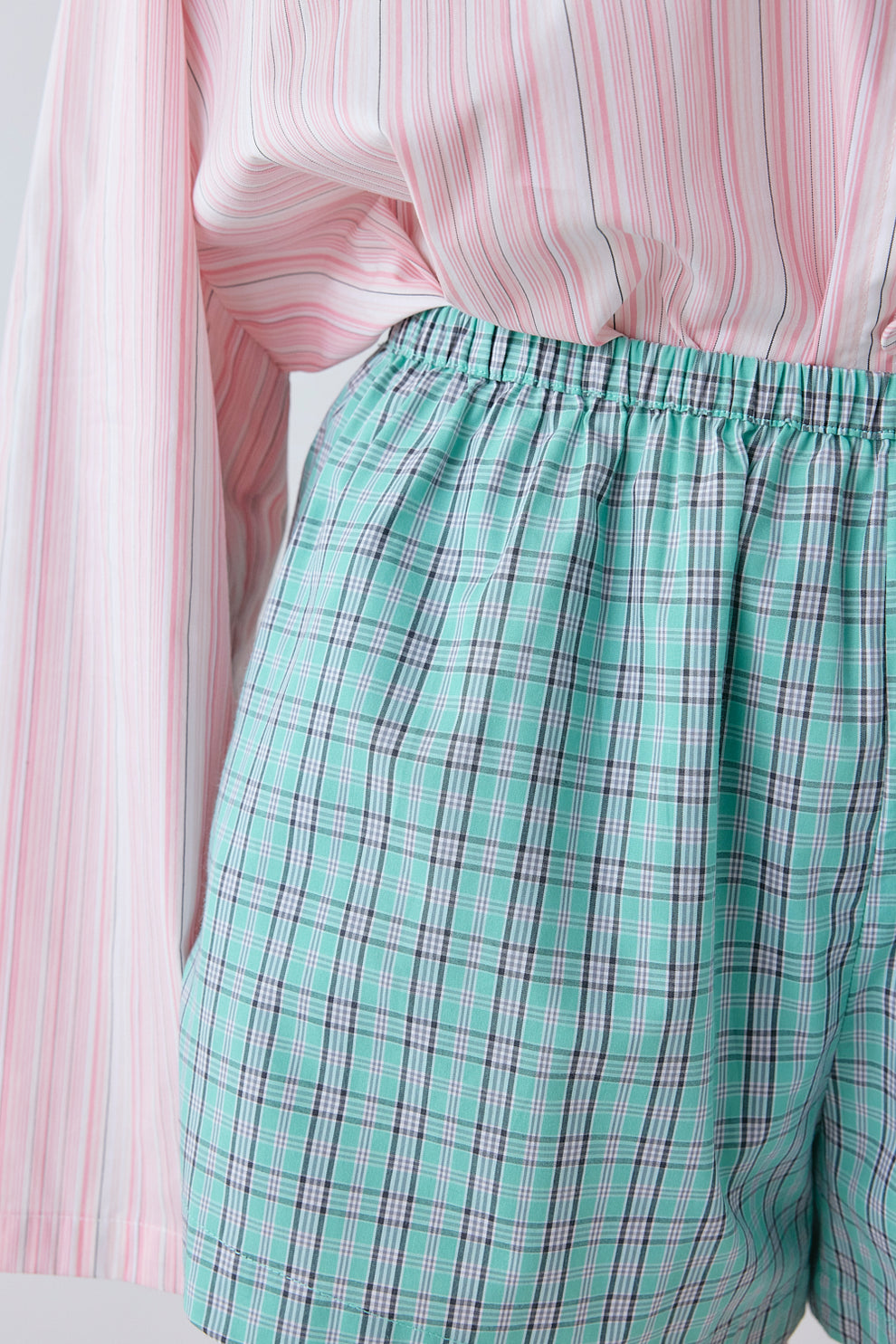 Helena Shorts Mint Check