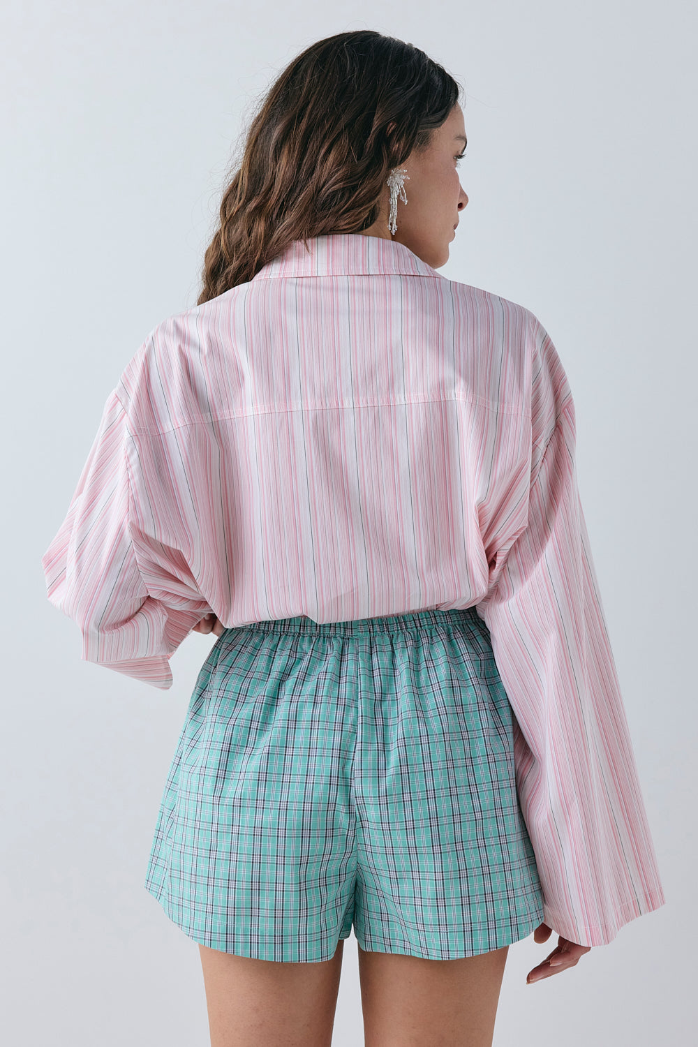 Helena Shorts Mint Check