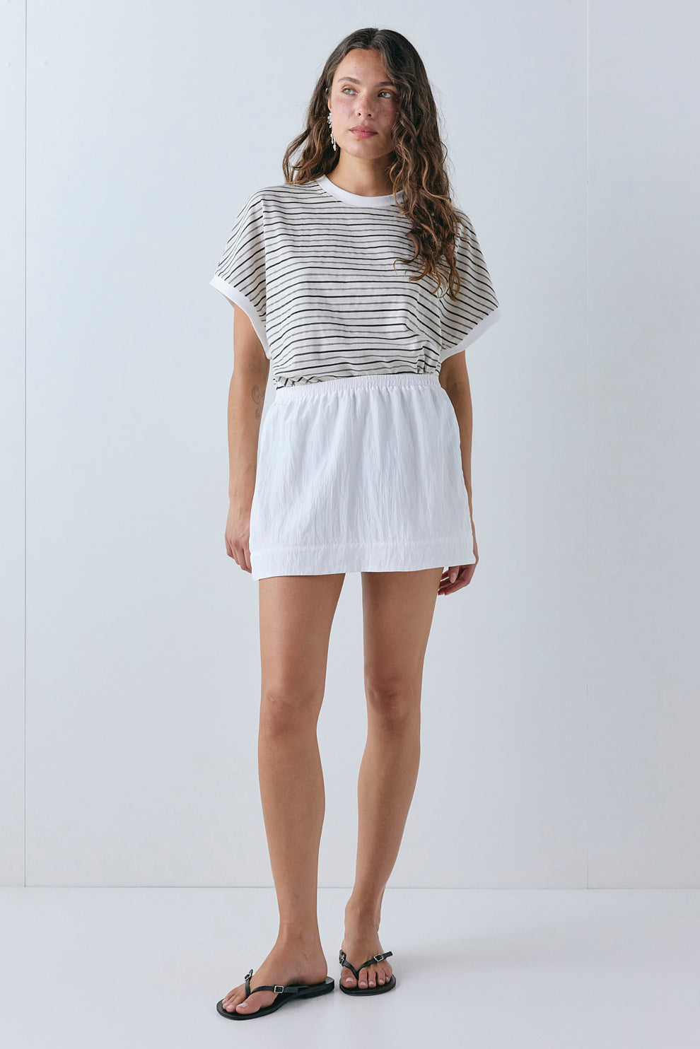 Olsen Mini Skirt Crinkle White 