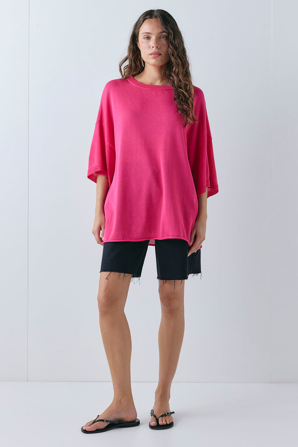 Willow Knit Tee Fuchsia 