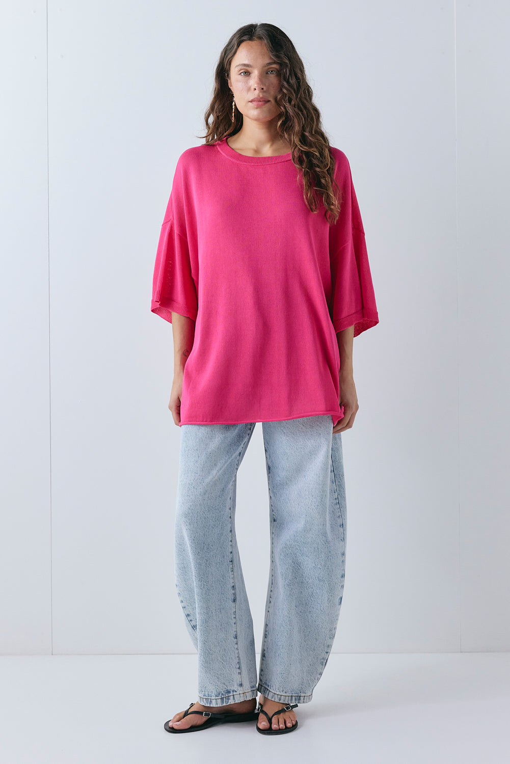 Willow Knit Tee Fuchsia 