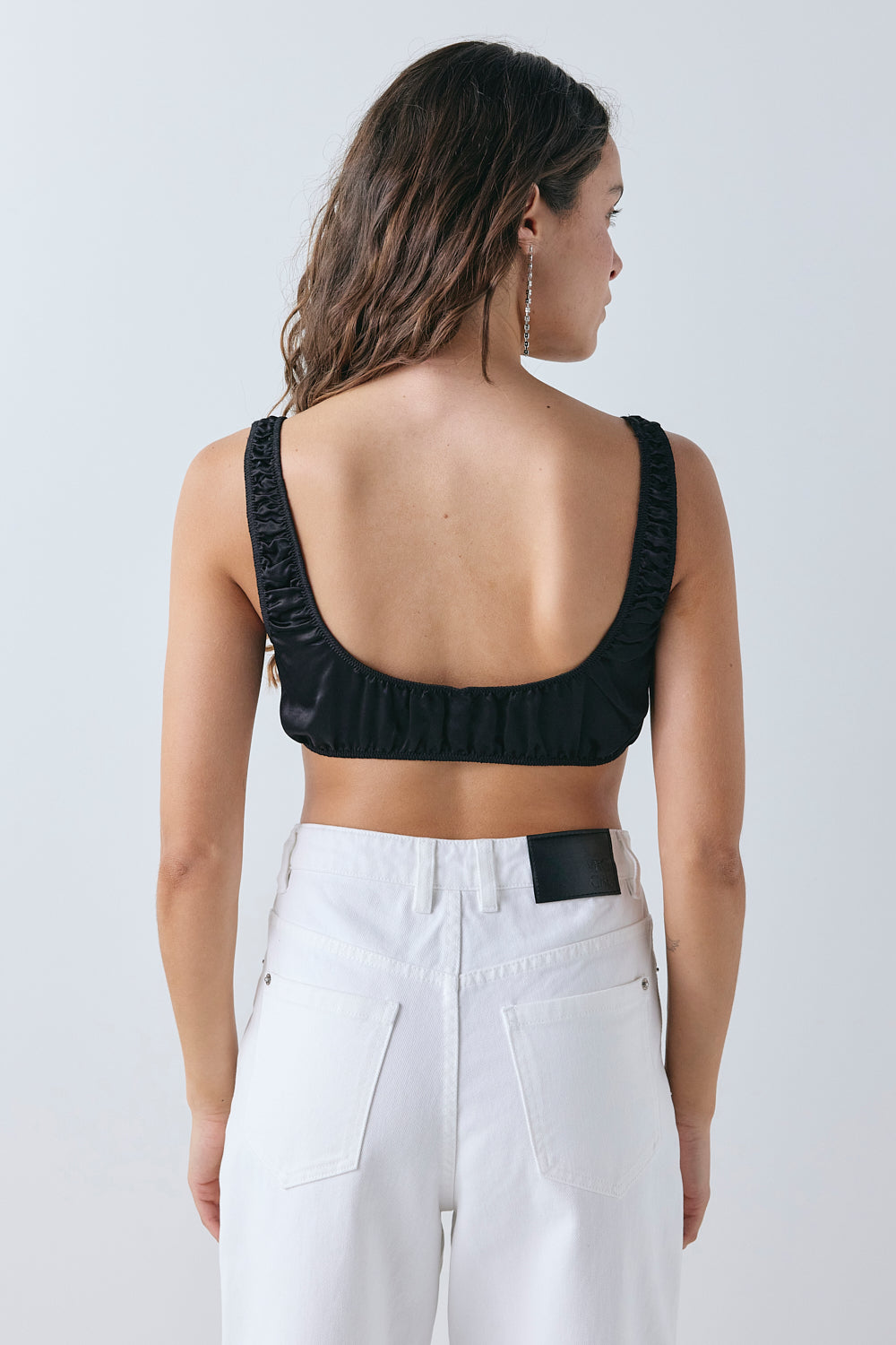 Sloane Satin Bralette Black 