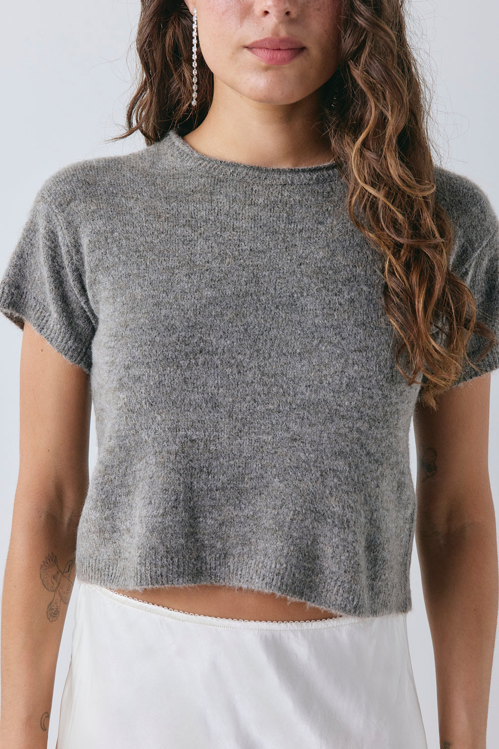 Blaine Knit Top Grey 
