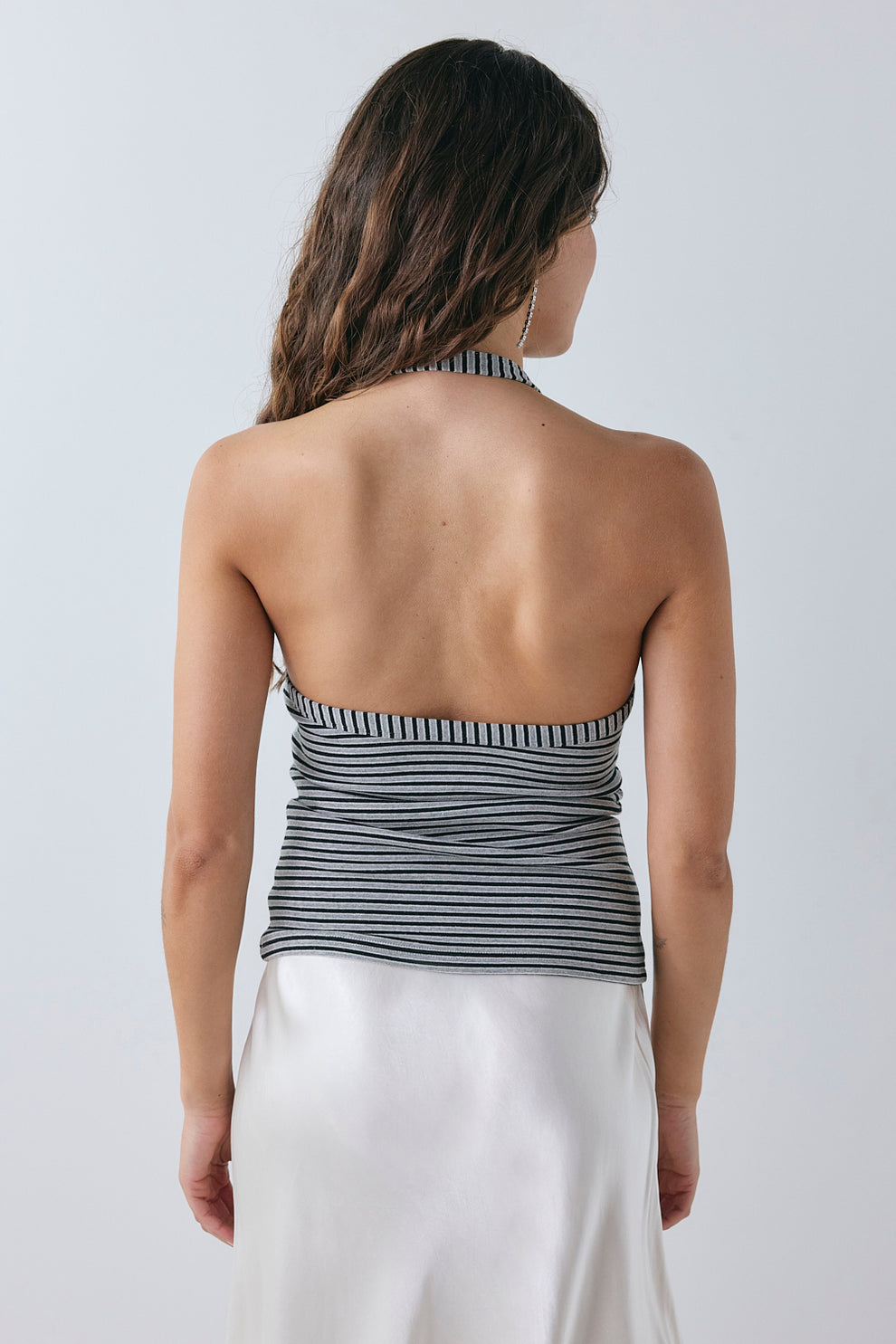 Monnie Top Grey Stripe