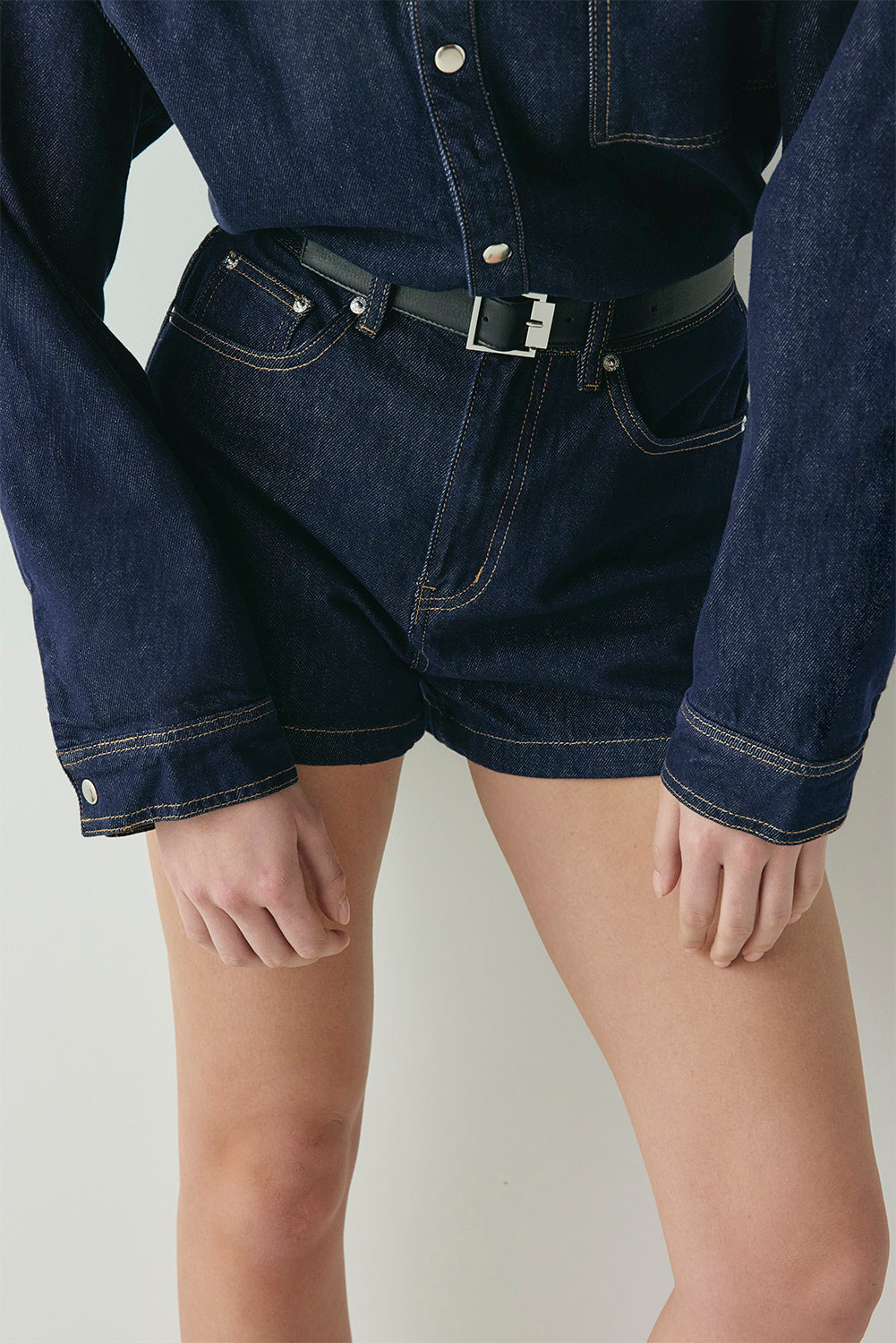 Rhea Denim Shorts Indigo – VRG GRL