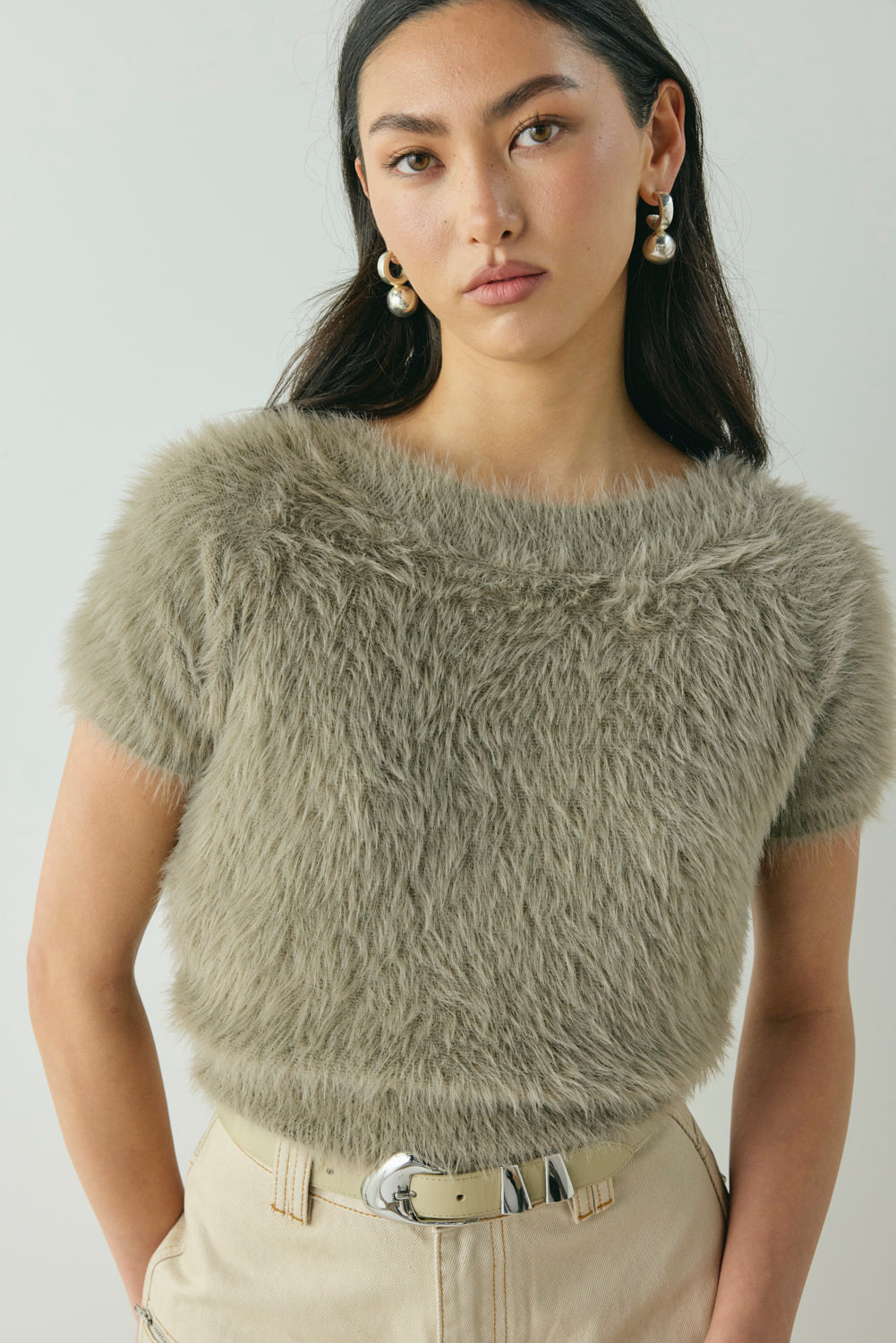 Nadine Knit Top Smoke - size:Nami:S