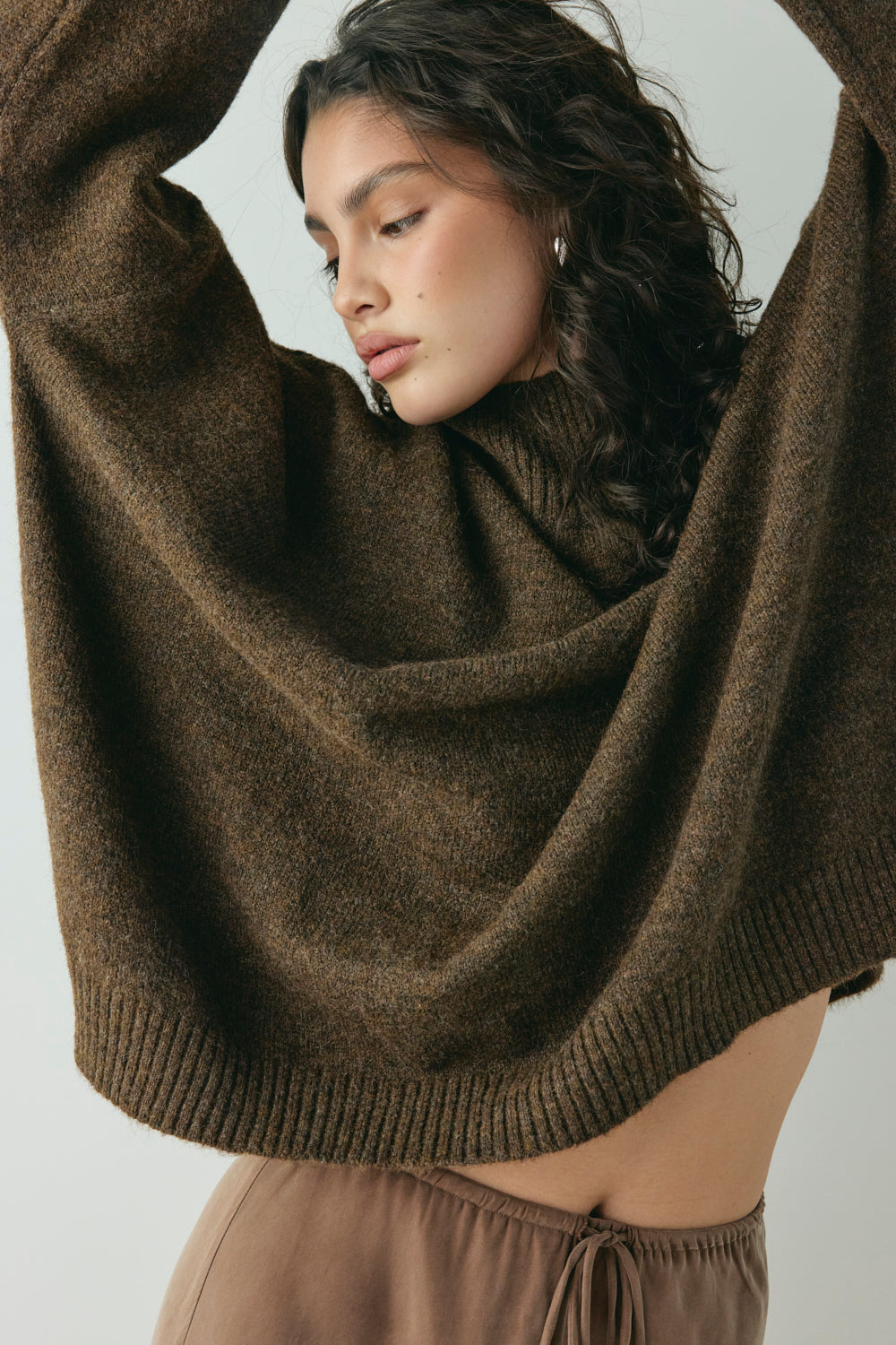 Yumi Knit Jumper Coffee - size:Kiara:S