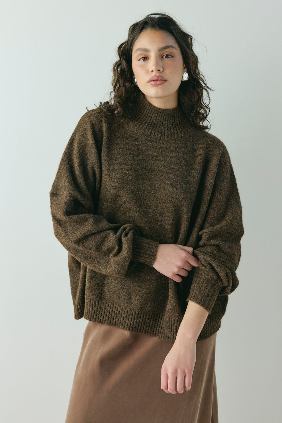 Yumi Knit Jumper Coffee