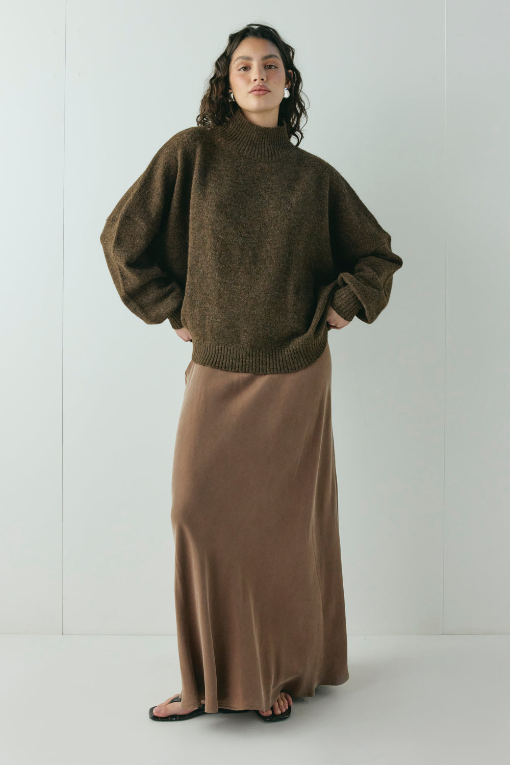 Yumi Knit Jumper Coffee
