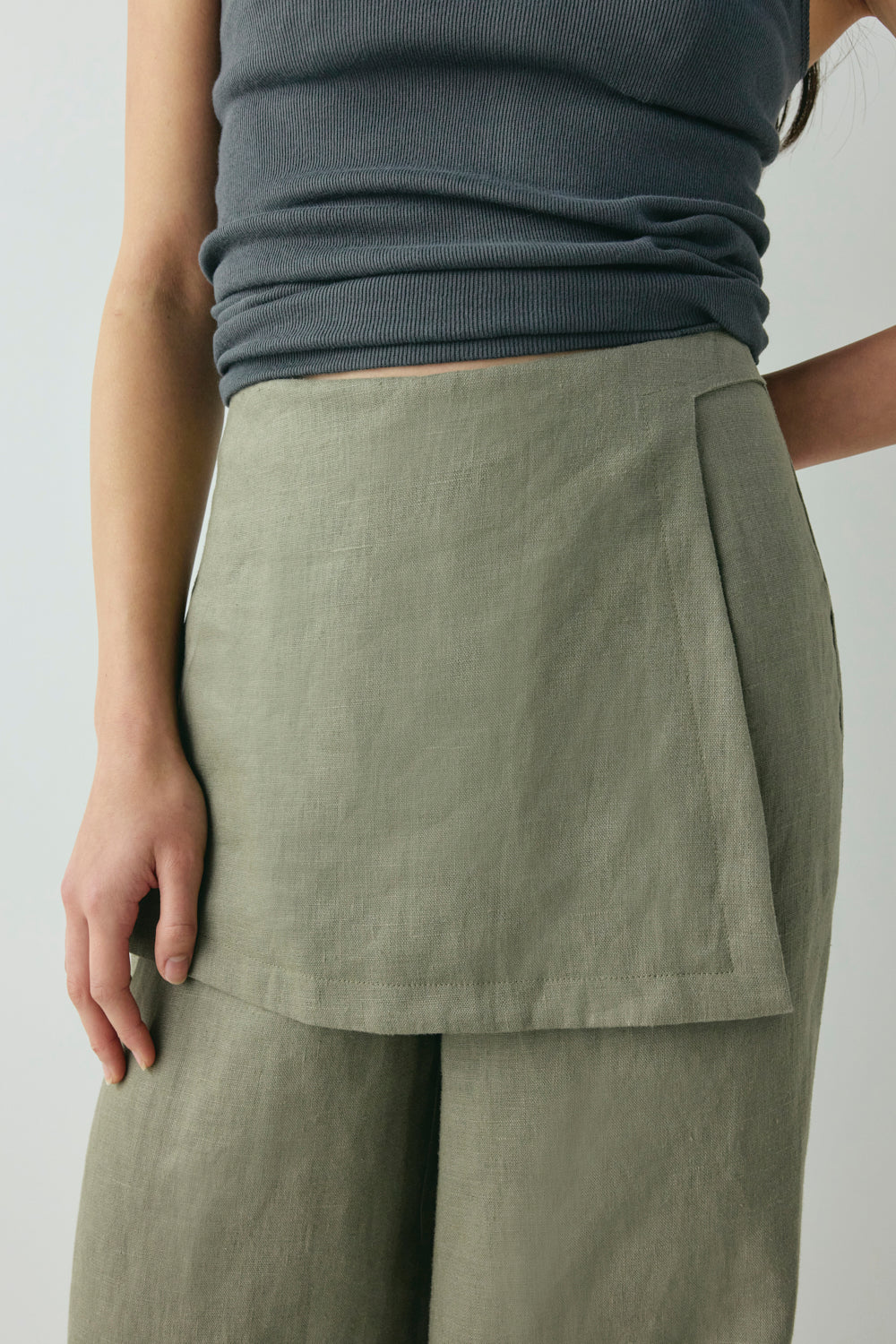 Musa Linen Pants Khaki