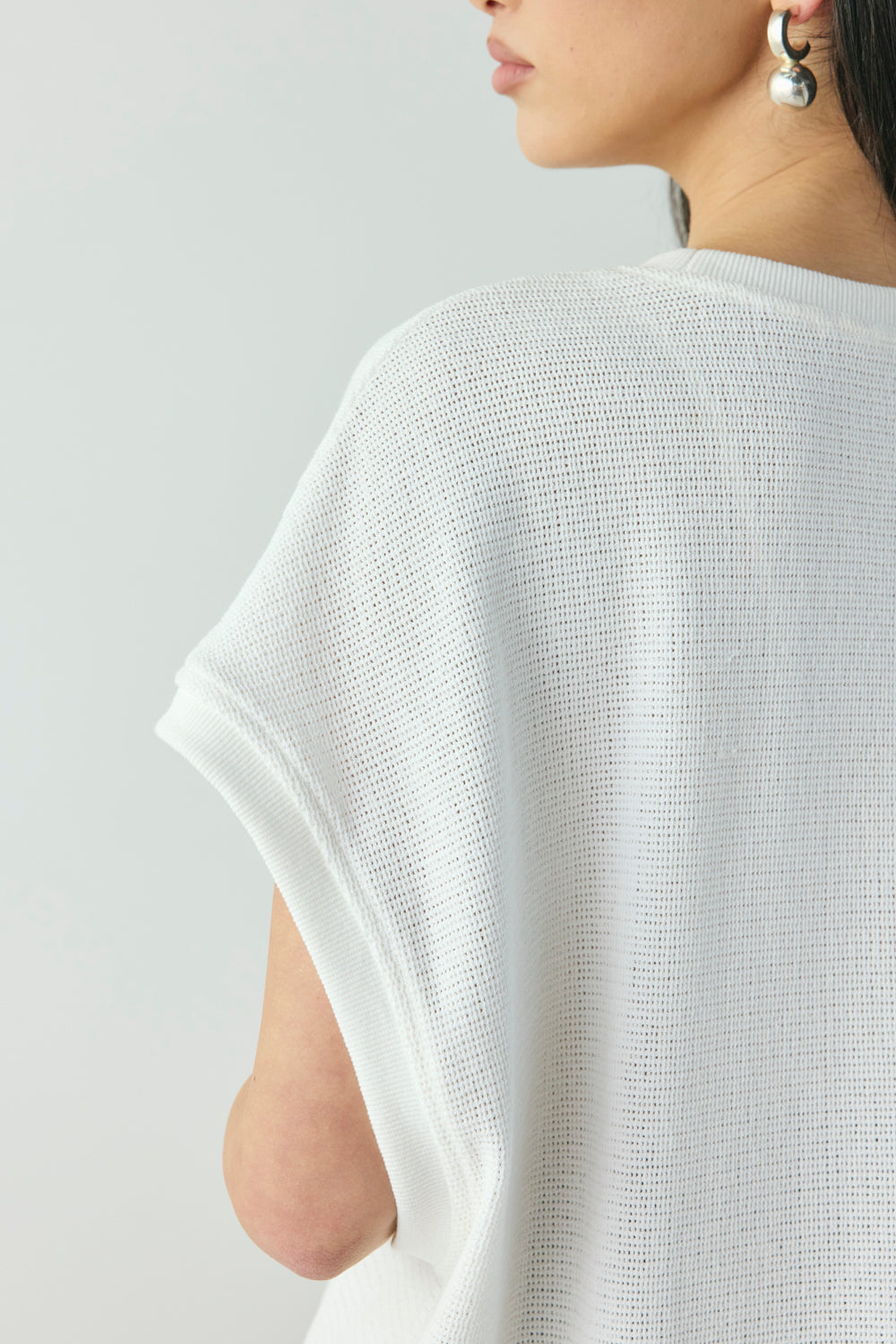 Lori Waffle Tank White