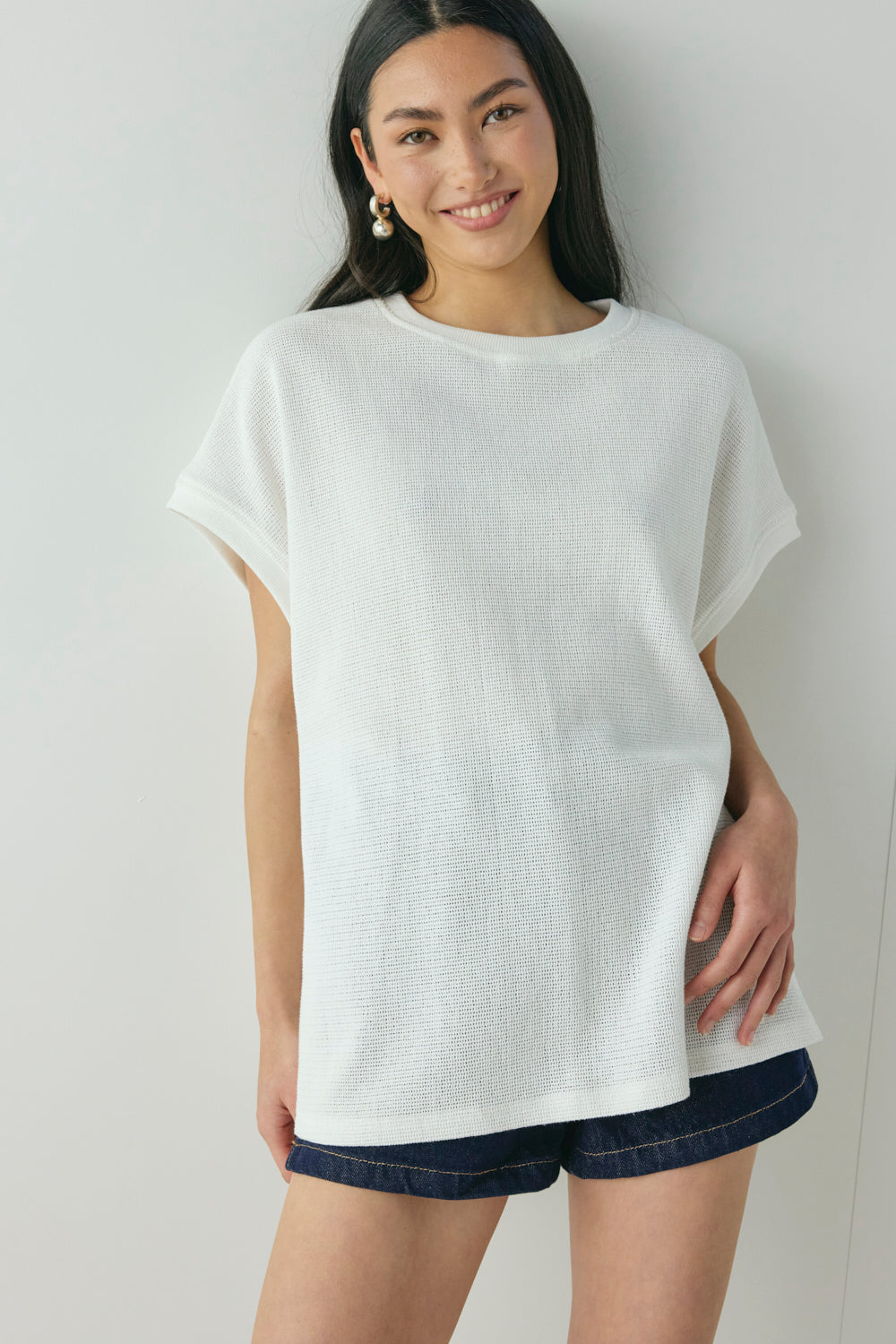 Lori Waffle Tank White - size:Nami:AU 6 / US 2