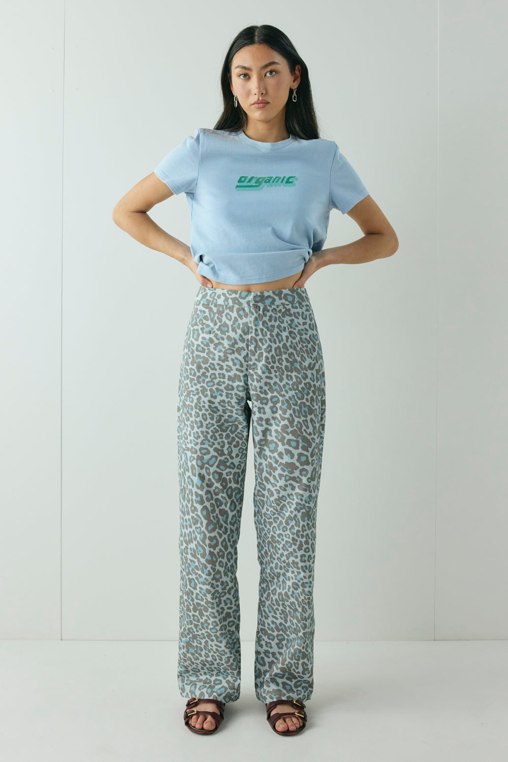 Rue Pants Blue Leopard - size:Nami:AU 6 / US 2