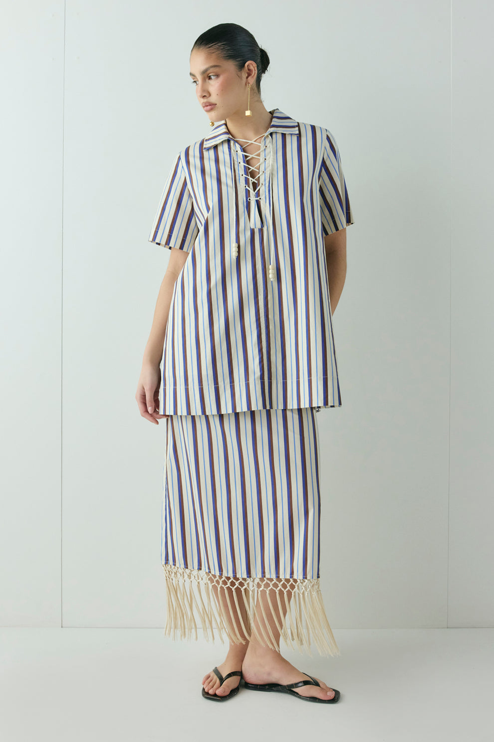 Billie Midi Skirt Stripe