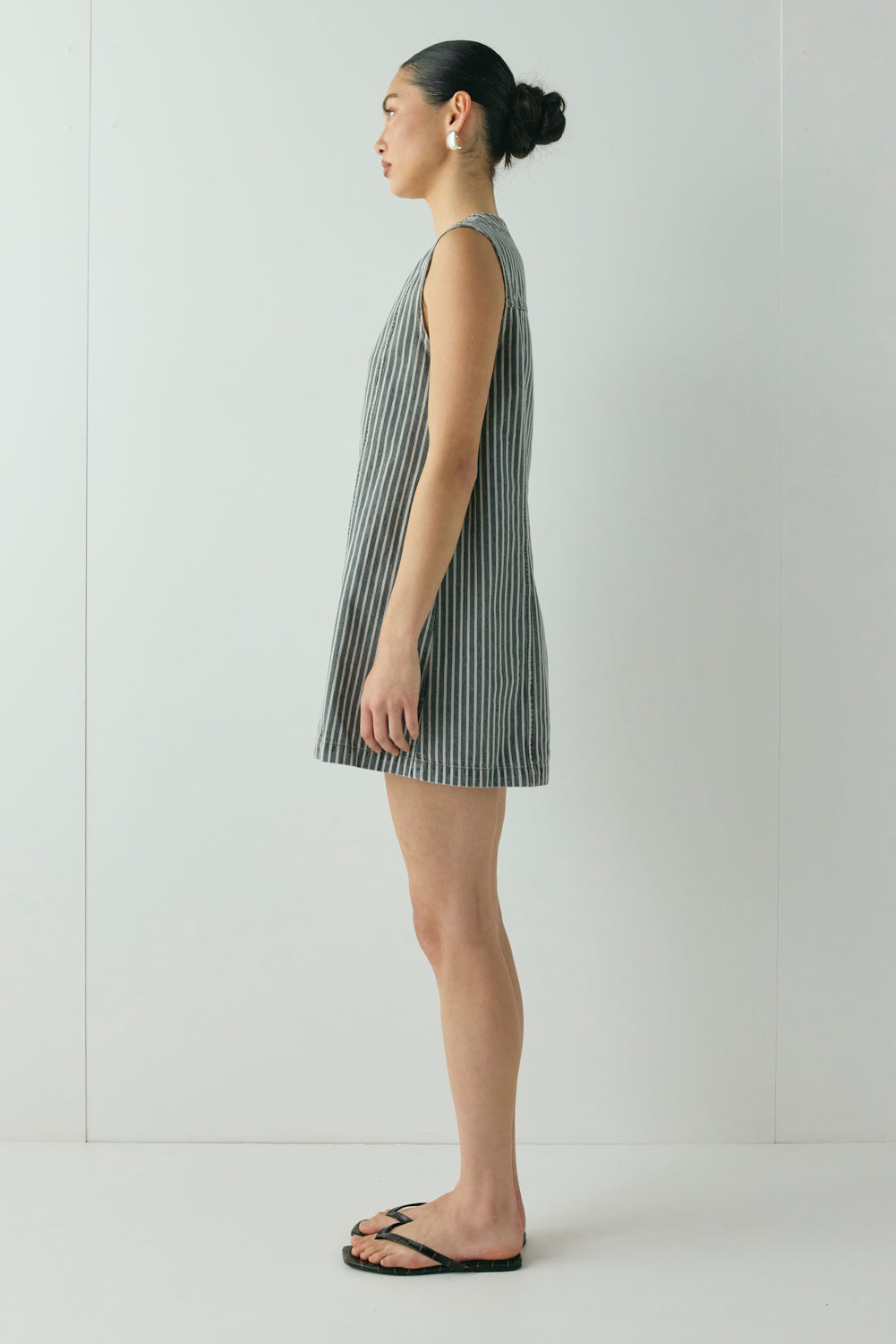 Aston Denim Mini Dress Stripe