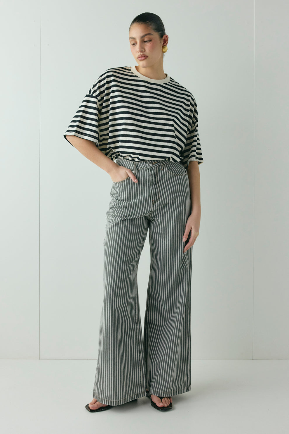 Aston Denim Jeans Stripe - size:Kiara:AU 8 / US 4