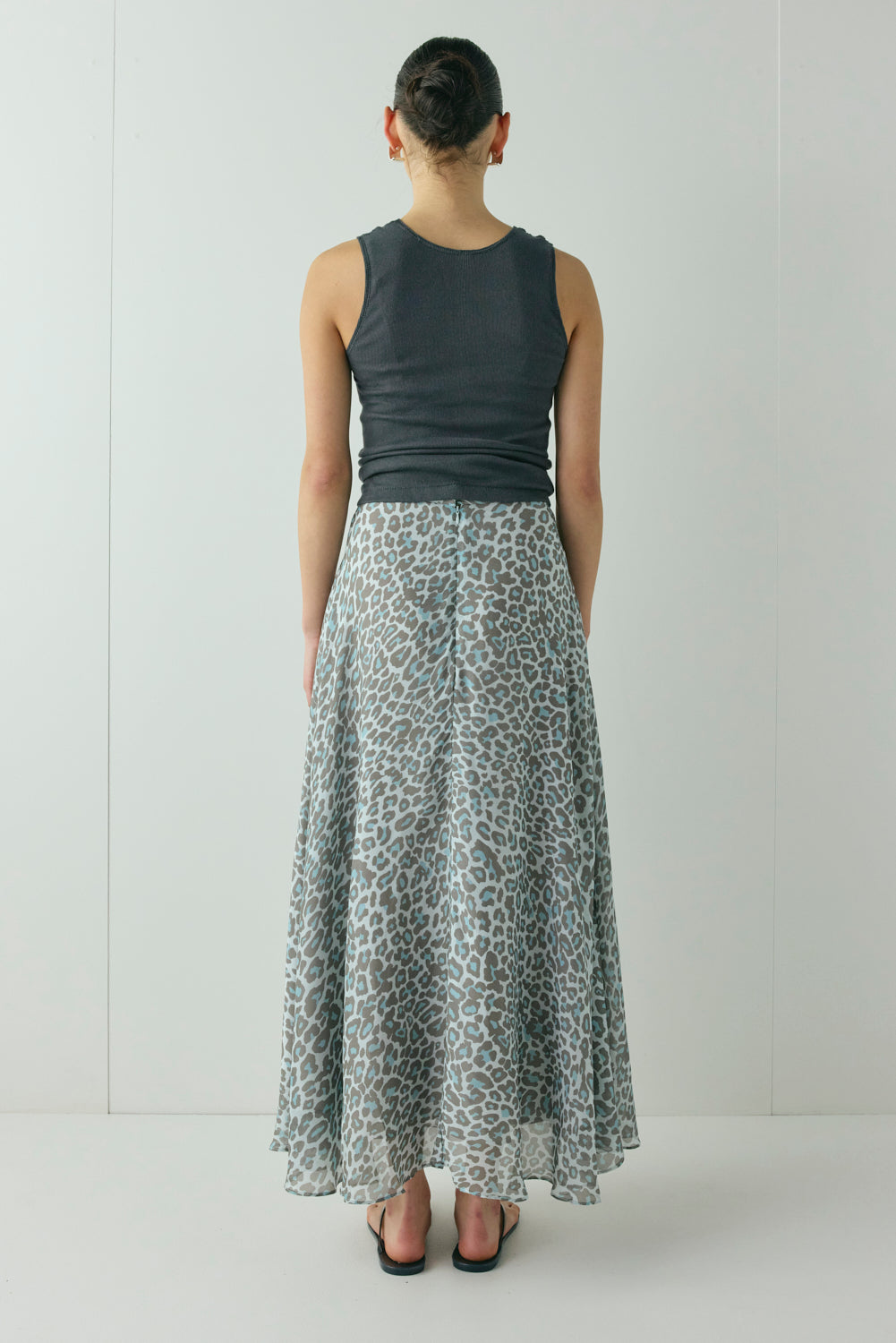 Penny Maxi Skirt Blue Leopard