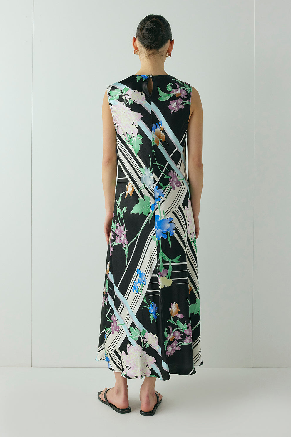 Axelle Satin Midi Dress Zari